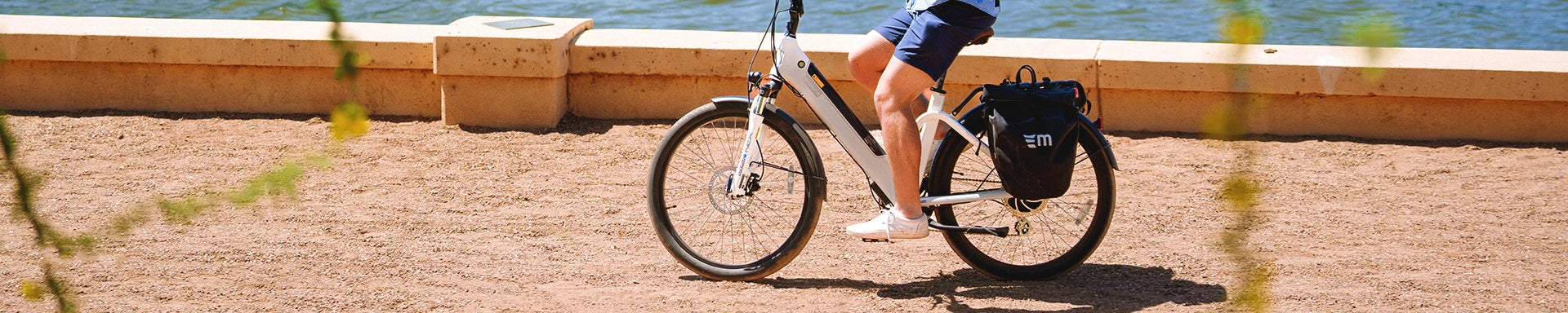 man riding on an electric bicycle