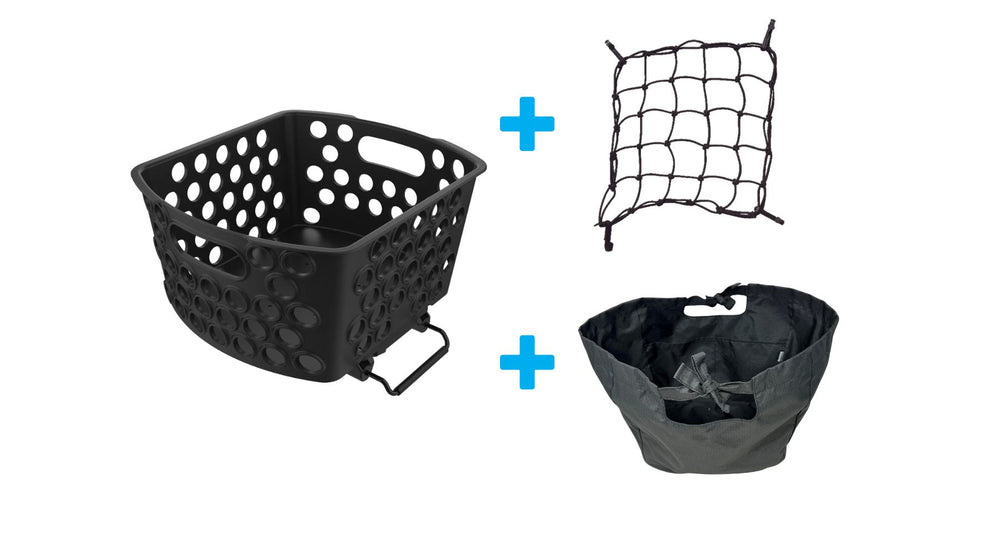 basket to put on coleman mini bike rack Carry-All Combo: Ultimate Rear Basket Storage Solution – Magnum Bikes Online